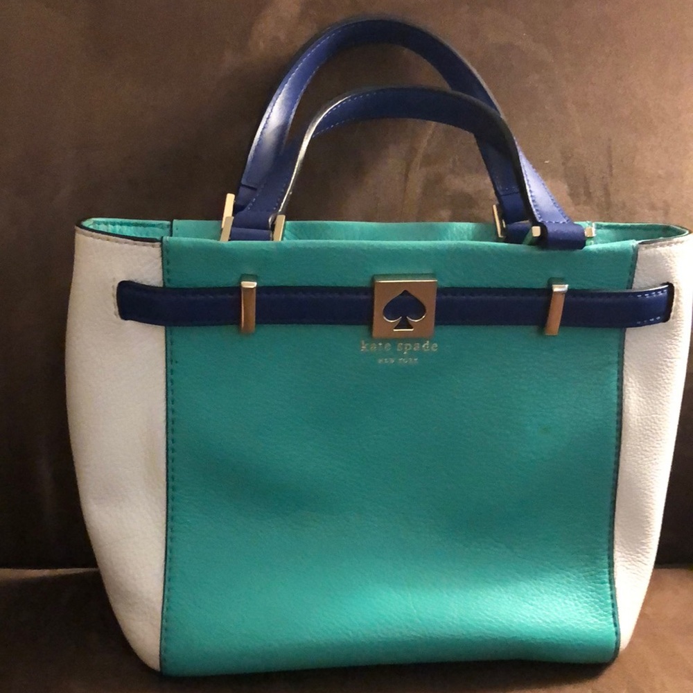 Kate Spade Teal color block cross body purse